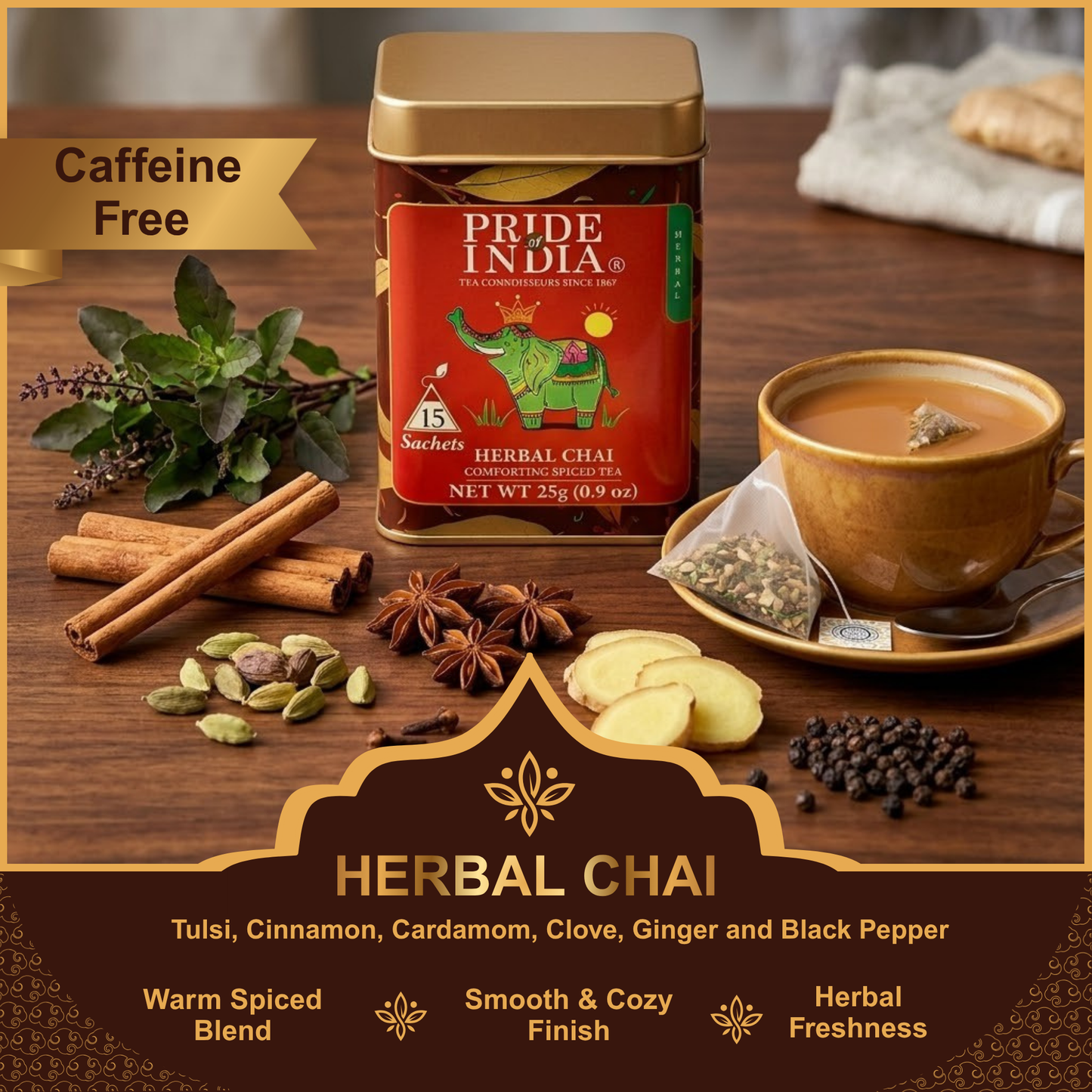 Herbal Chai - Comforting Spiced Tea Bags