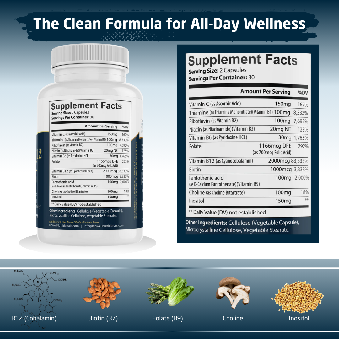Vitamin B-12 Complex - with Choline & Inositol
