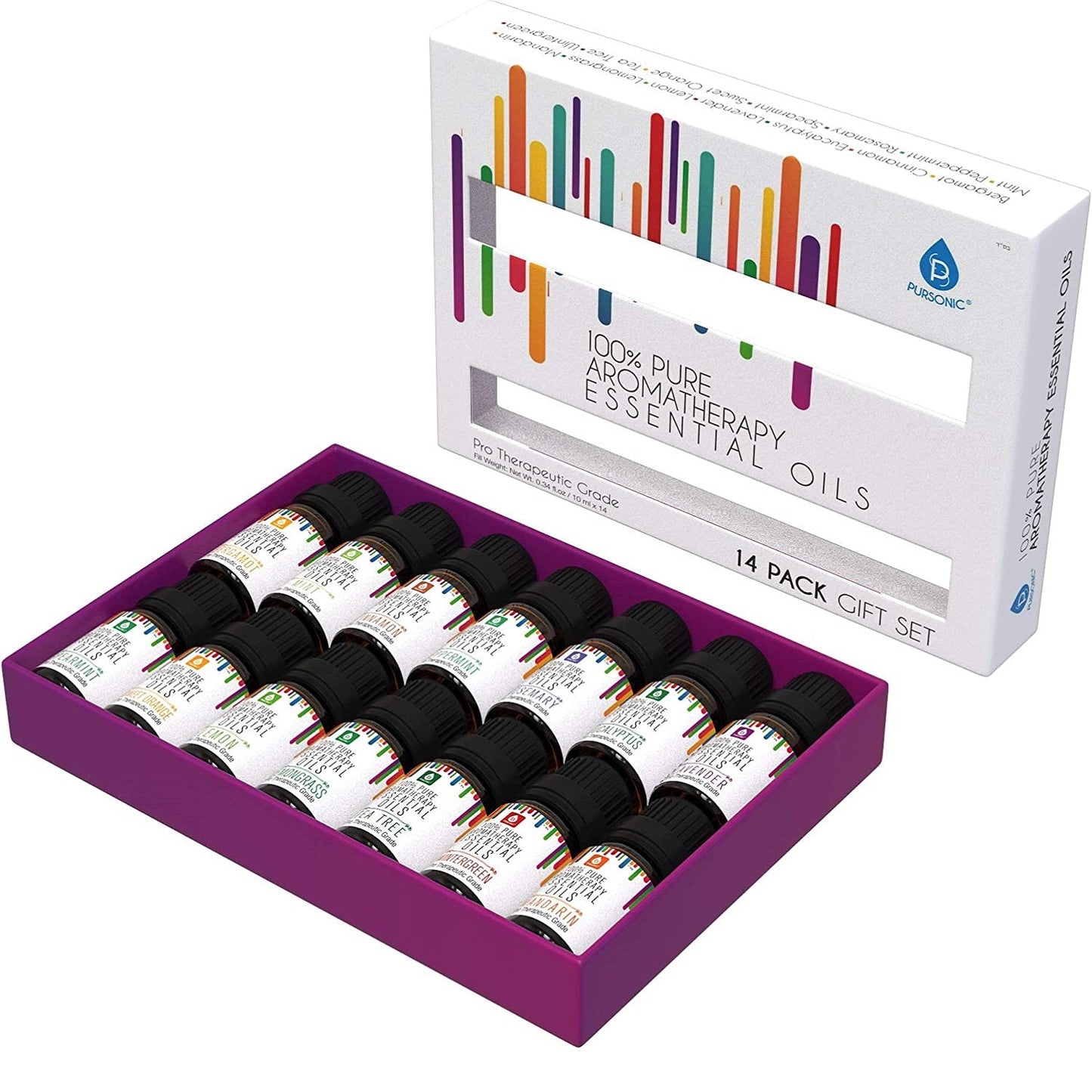Essential Oil Aromatherapy Gift Set – 14 x 10ml Pure Oils
