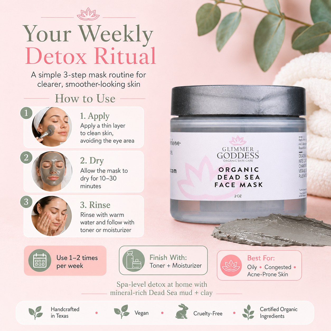 Organic Dead Sea Mud Mask – Exfoliate & Rejuvenate