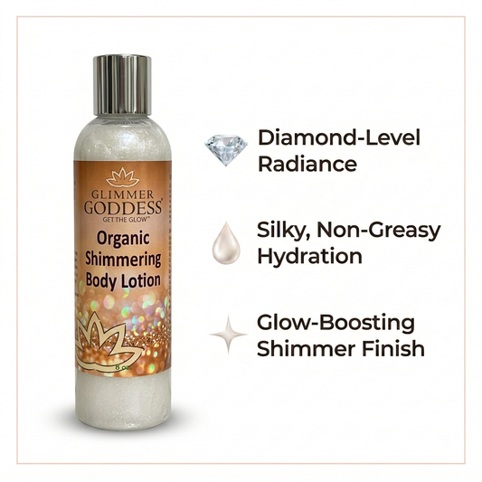 Organic Diamond Shimmer Body Lotion – Buildable Luminous Glow