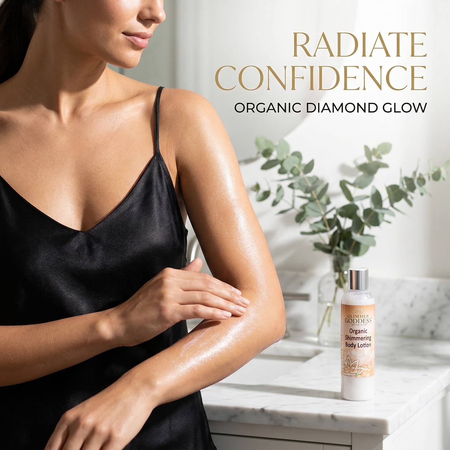 Organic Diamond Shimmer Body Lotion – Buildable Luminous Glow