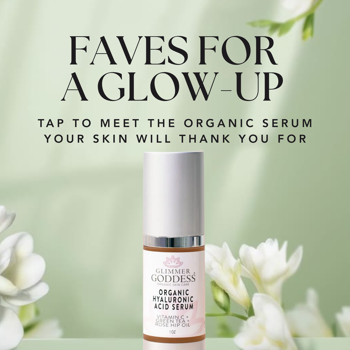 Organic Hyaluronic Acid Serum – Plumping Hydration 1 oz.