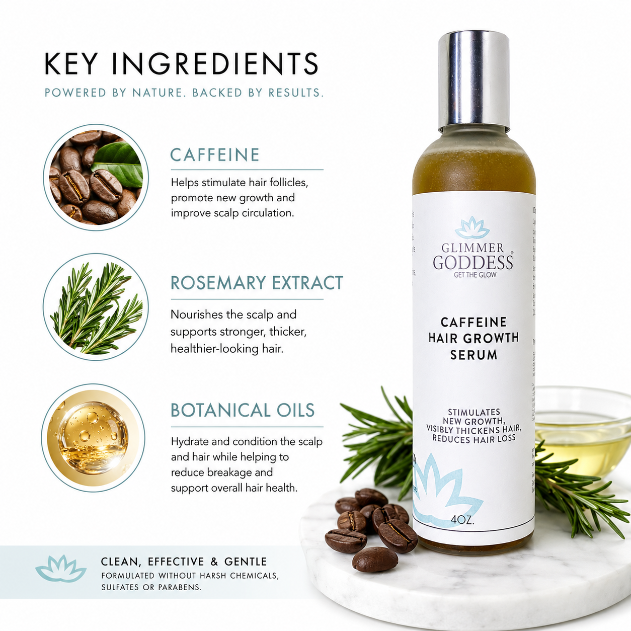 Organic Caffeine Hair Growth Serum – Scalp Treatment