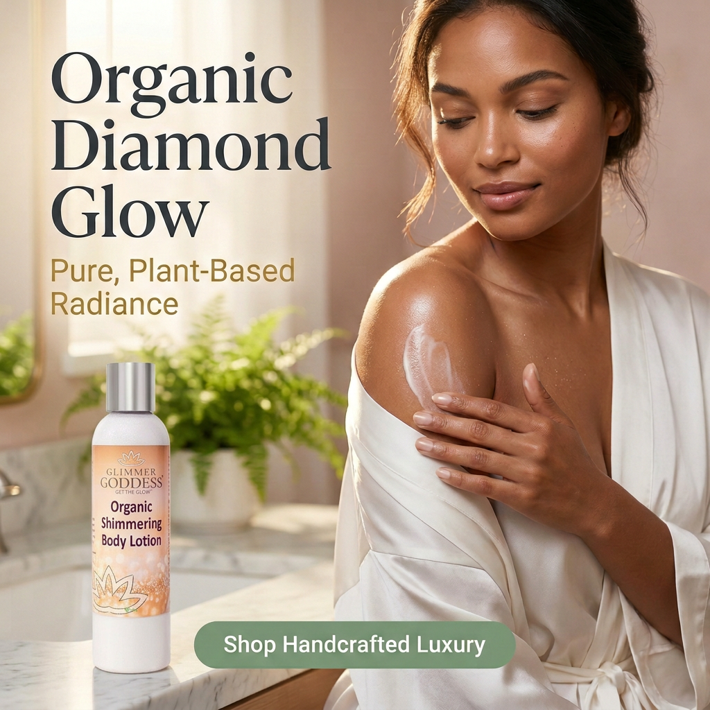 Organic Diamond Shimmer Body Lotion – Buildable Luminous Glow