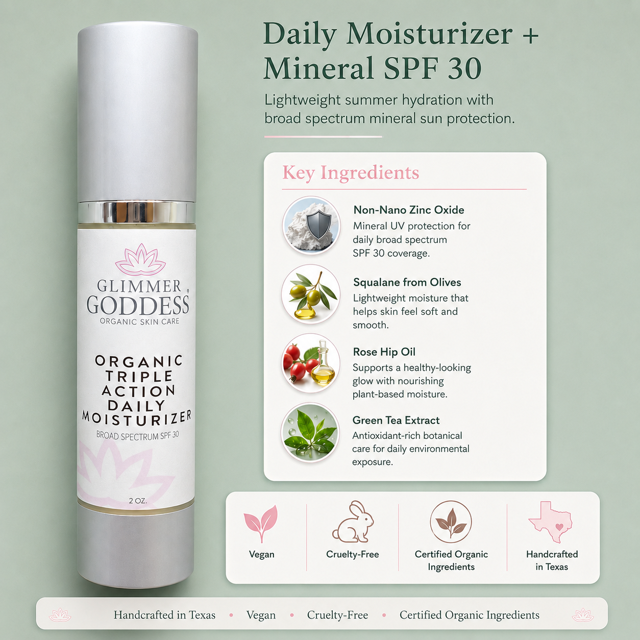 Triple Action Daily Moisturizer – Organic SPF 30