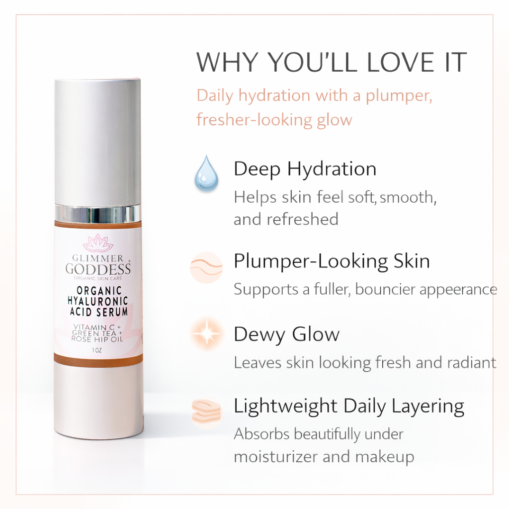 Organic Hyaluronic Acid Serum – Plumping Hydration 1 oz.